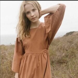 DOEN Avignon Midi bell like sleeves Dress in Sierra size S